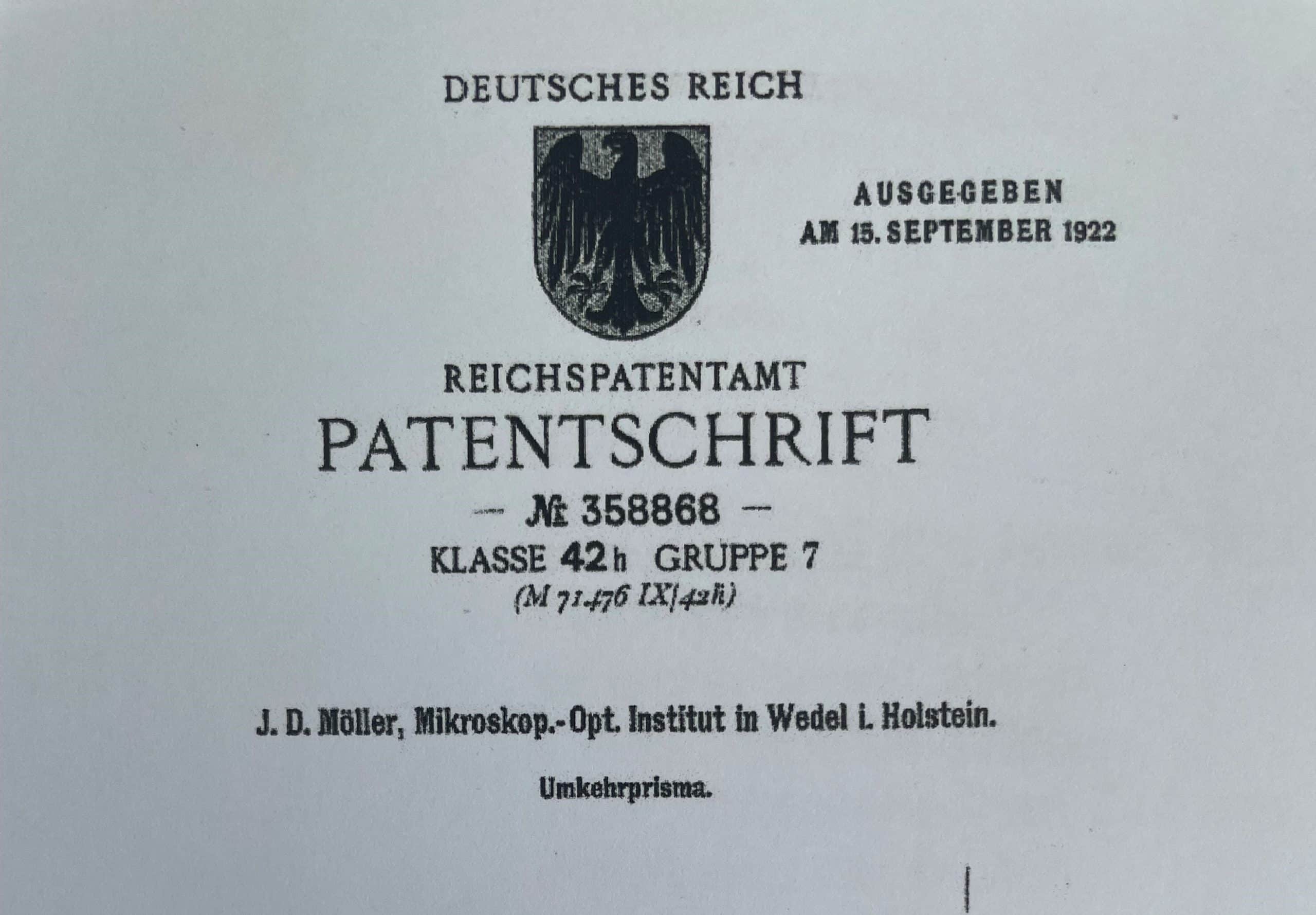 Erste Patent-Anmeldung